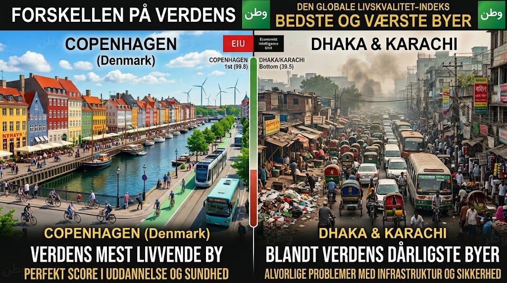 Global Liveability Index 2026 – København kåret som verdens mest levende by for andet år i træk*