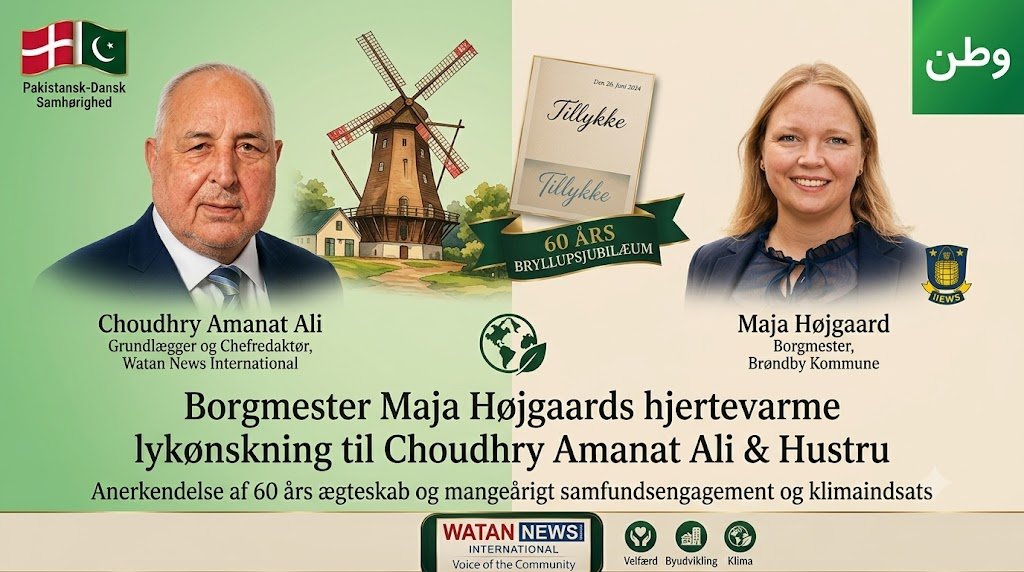 Maja Højgaard Lykønsker Choudhry Amanat Ali