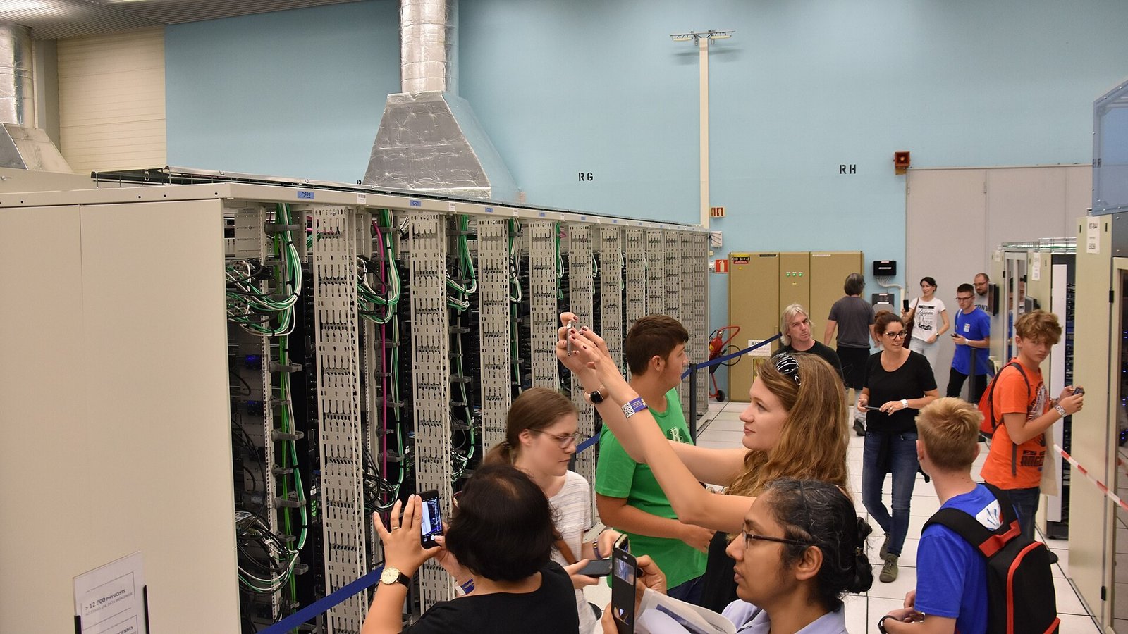 CERN computer centre server racks and monitors