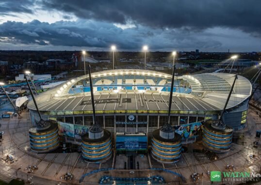 Etihad Stadium i Manchester – Manchester Citys hjemmebane midt i Manchester City dommen