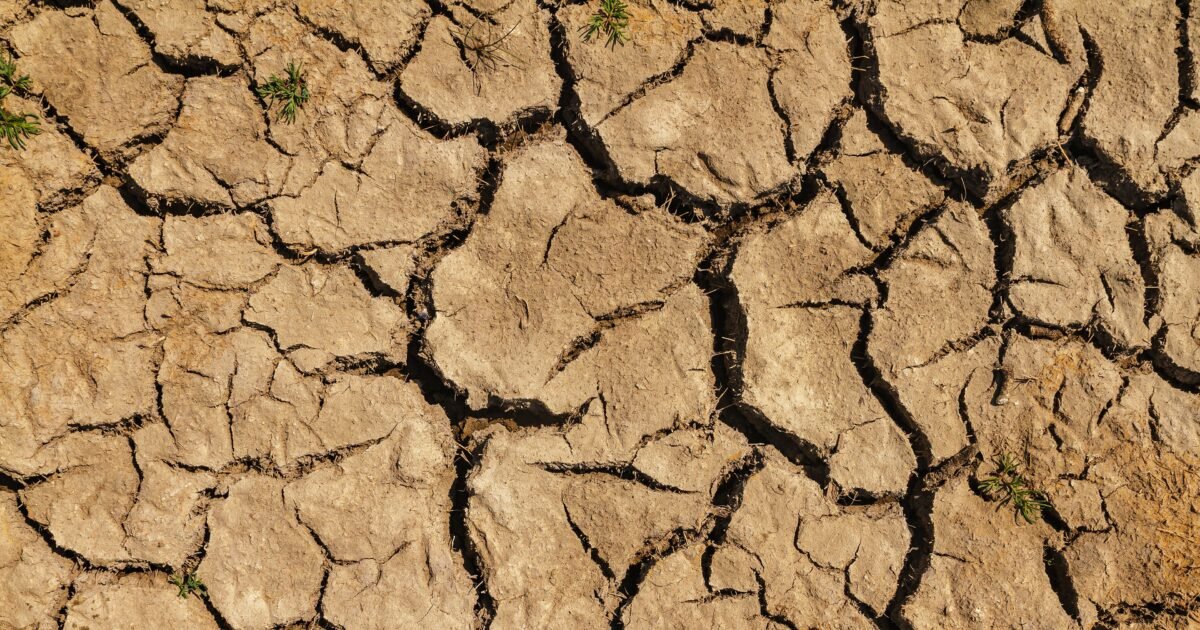 Cracked dry earth illustrating drought and climate extremes