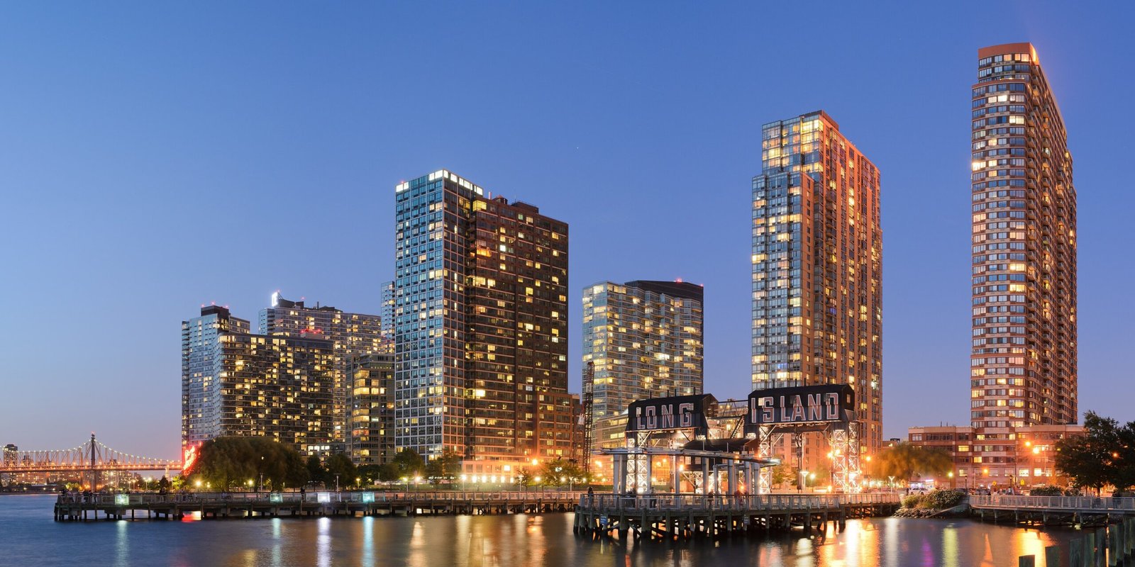 Panorama of Long Island City and New York City skyline