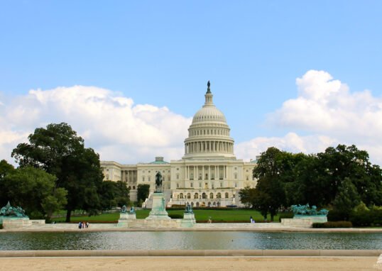 Summer view of the U.S. Capitol Reflecting Pool and Capitol Building, Washington, D.C. — Architect of the Capitol / public domain
