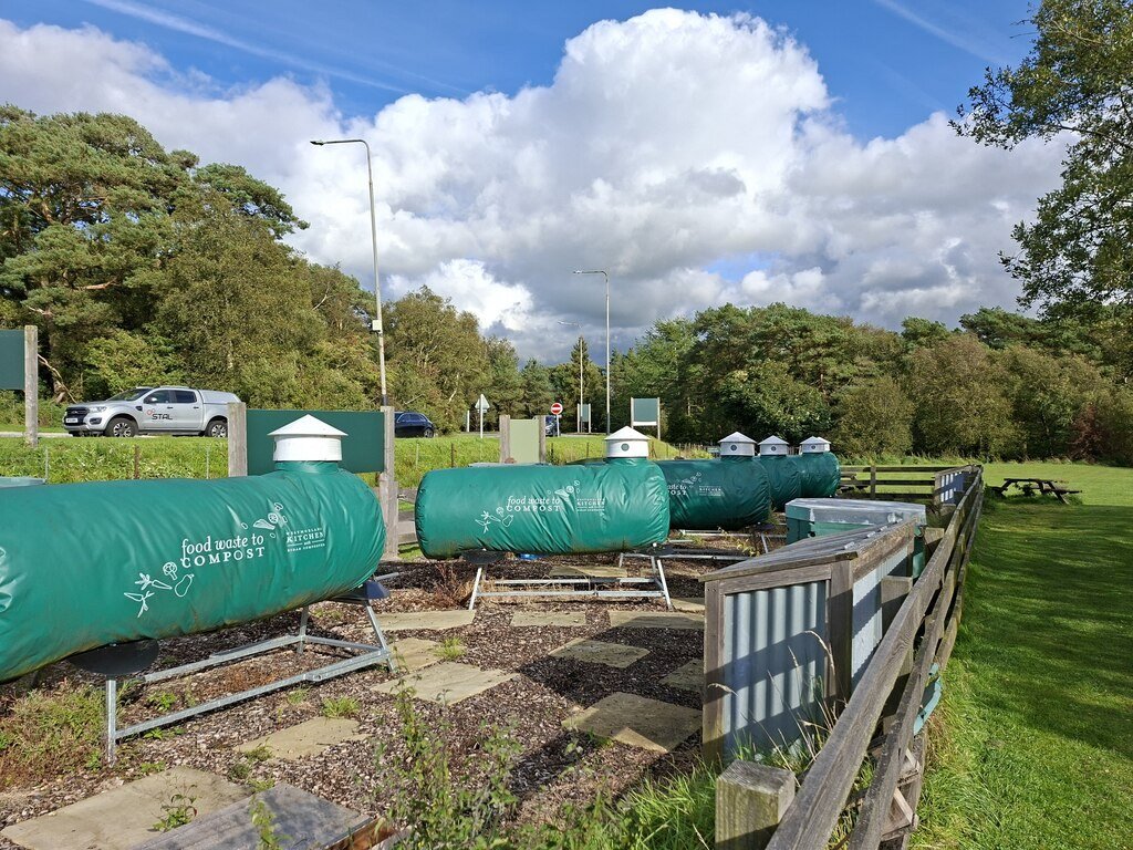 A compost container with food waste, illustrating the reduction of food loss and waste