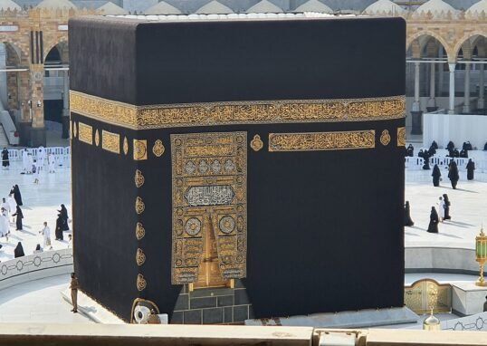 The Kaaba at the Great Mosque of Mecca, Saudi Arabia (illustrative)