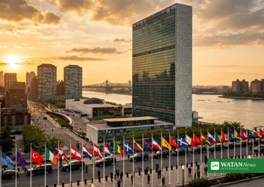 Fossil fuel transition: United Nations Headquarters in New York during the UN Climate Summit 2026