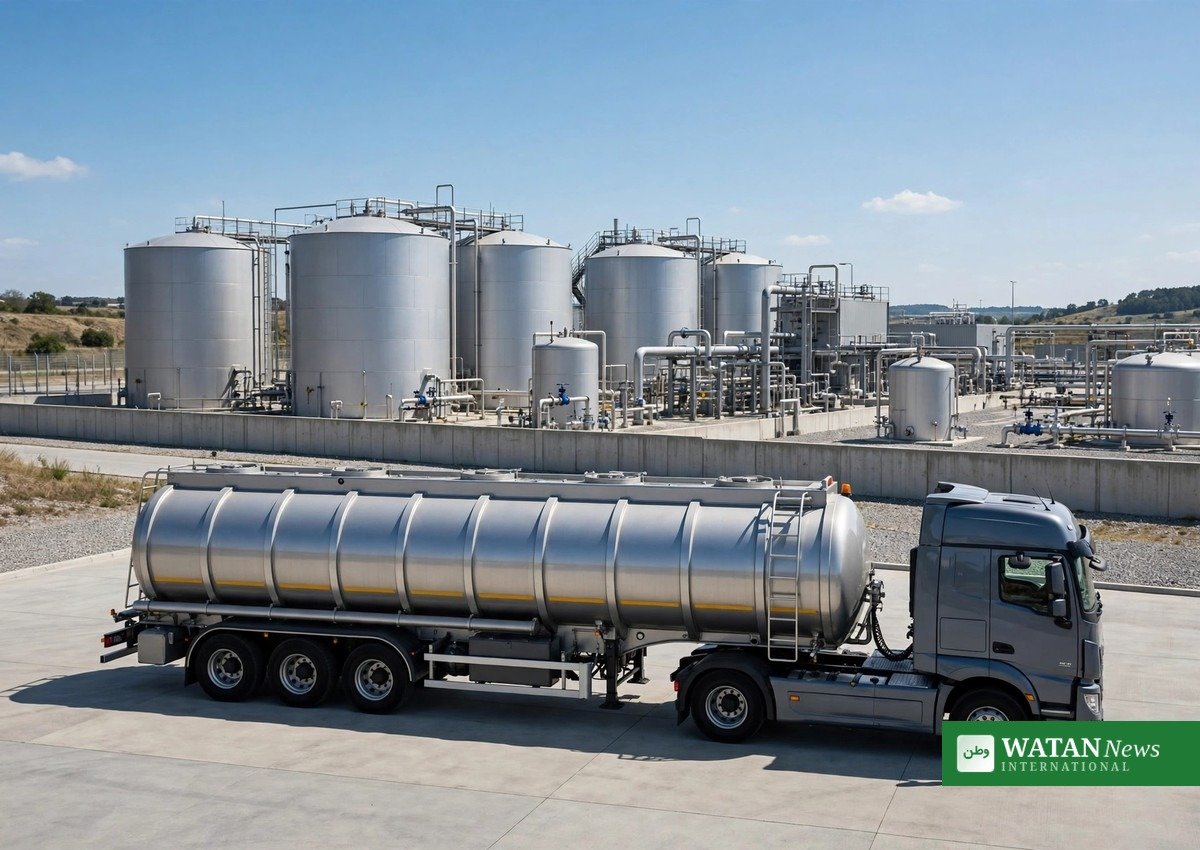 Tankbil ved br&aelig;ndstofdepot &ndash; Europa diesel frigivelse fra strategiske lagre (illustrationsbillede)