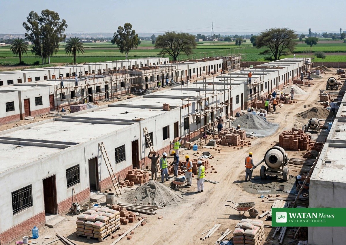 اپنی چھت اپنا گھر ہاؤسنگ پروگرام کے تحت تعمیر کیے جانے والے کم لاگت مکانات