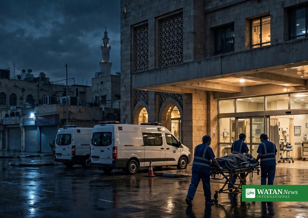 Ambulancer ved hospital i Gaza efter israelsk angreb (illustrationsbillede)