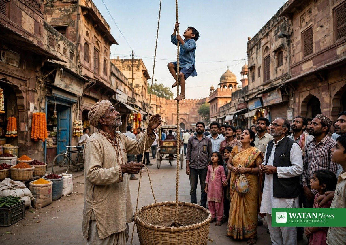 بھارت کے گلی کے جادوگر اشم الدین خان کا مشہور رسی کا جادو — دہلی کی گلی میں پرفارمنس