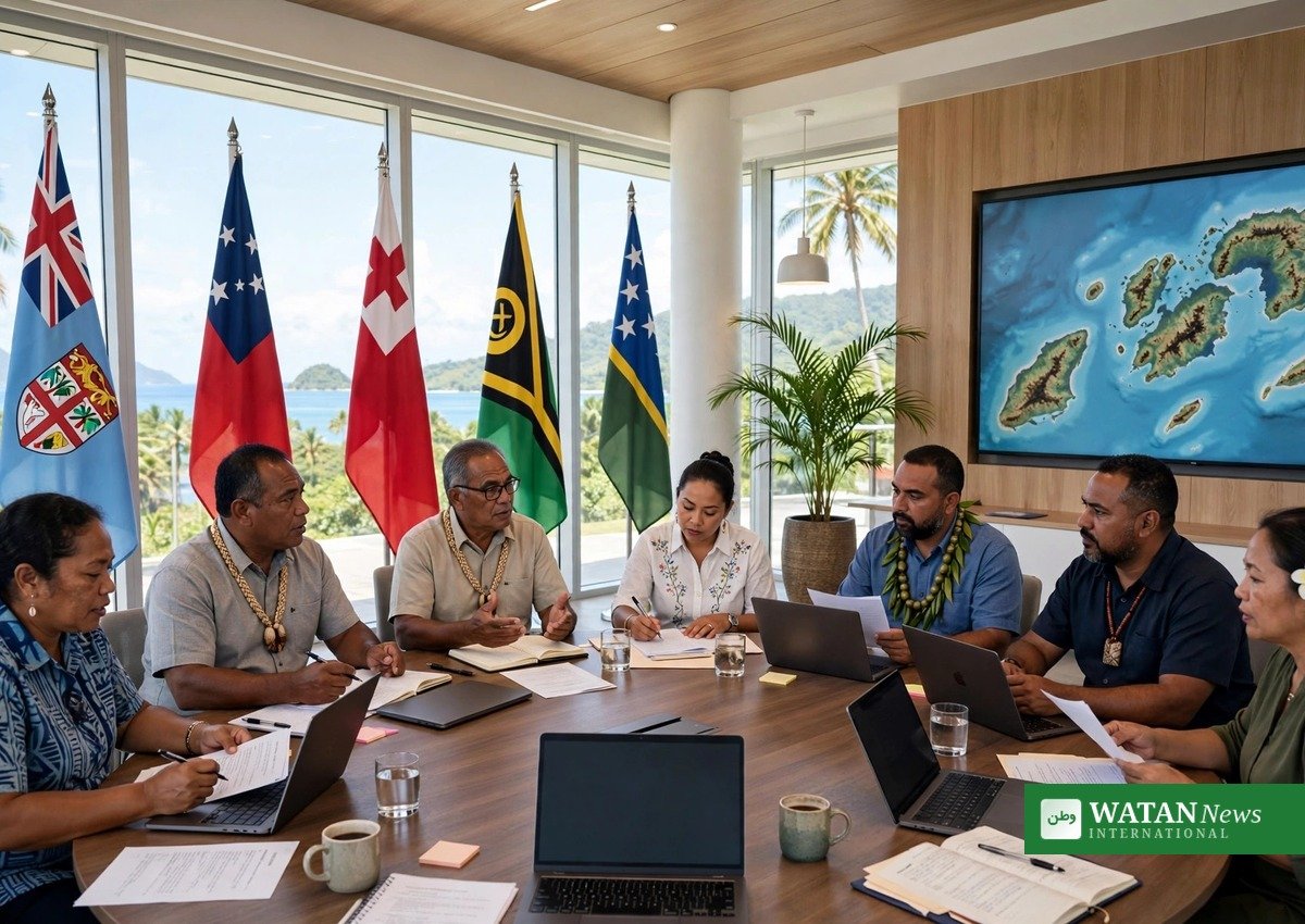 Pacific climate negotiators at the PSIDS pre-COP31 meeting in Nadi ahead of the Pre-COP 31 Pacific ministerial meeting