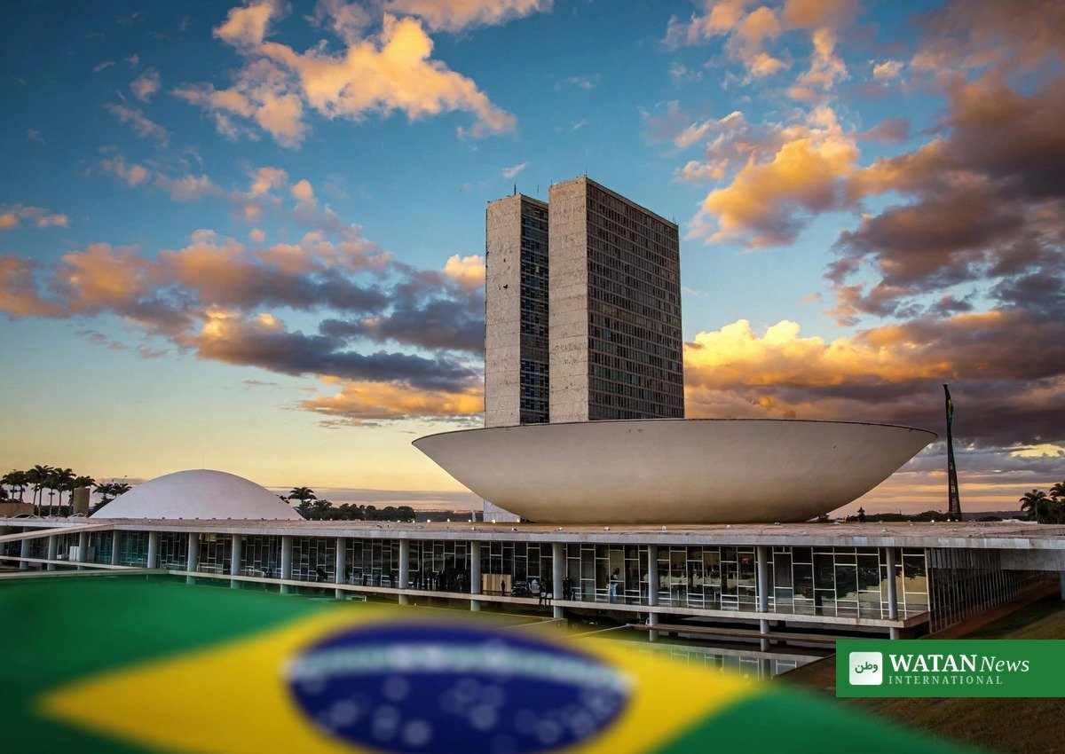 Brazil election: the Congress building in Brasilia at dusk ahead of the October 4 presidential election (illustration)