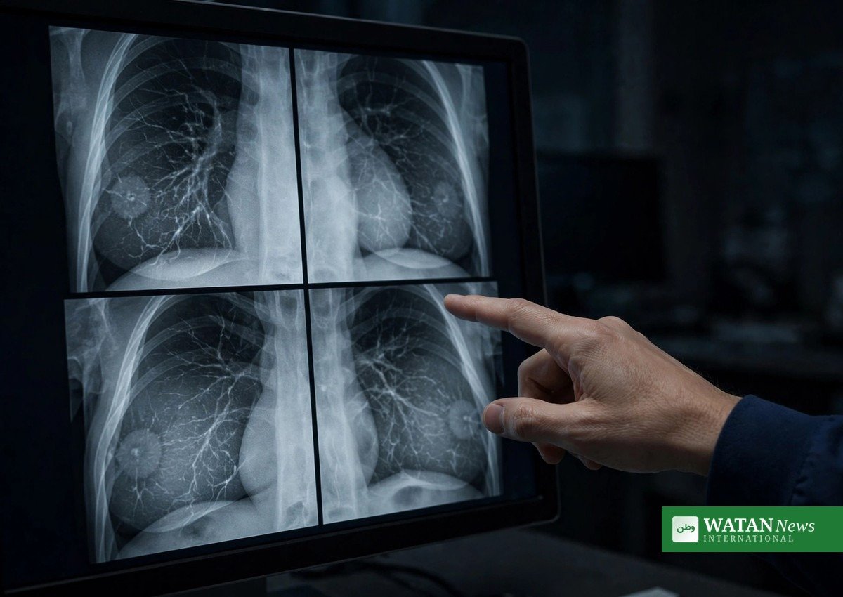 Radiologist reviewing a mammogram flagged by AI for breast cancer detection in Mexico (AI breast cancer detection Mexico illustration)