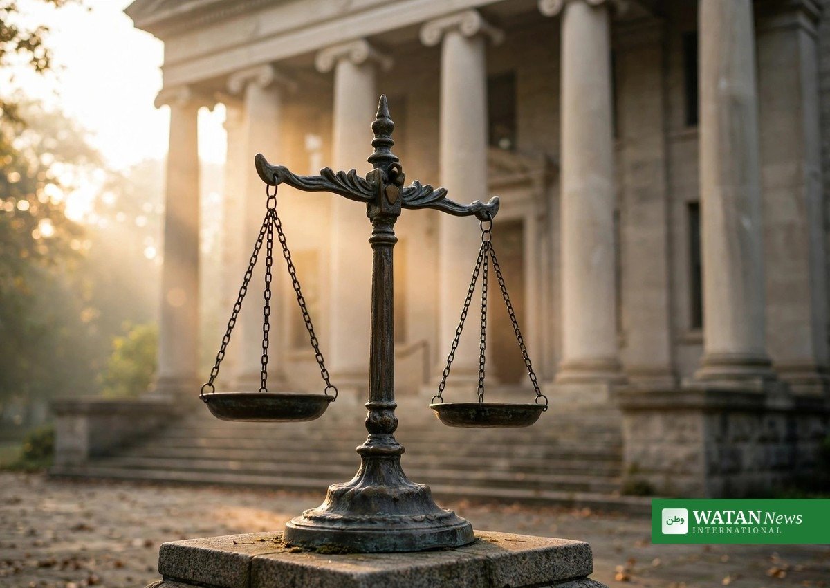 Scales of justice outside a courthouse: the British soldiers Kenya immunity dispute centres on who gets to try accused troops