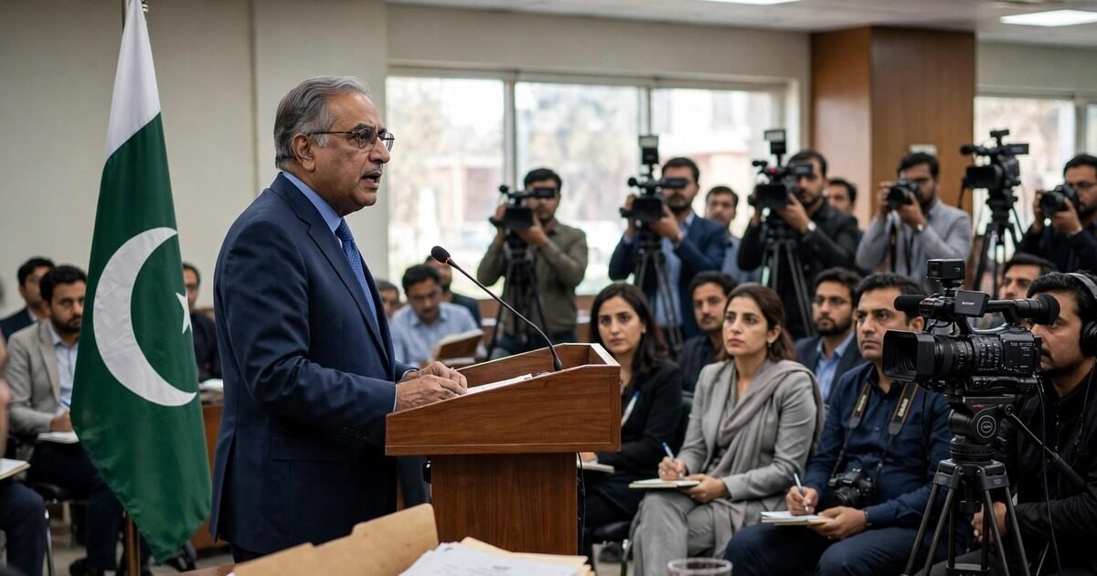 Federal health ministry press briefing in Pakistan amid the Sindh MDCAT 2026 inquiry