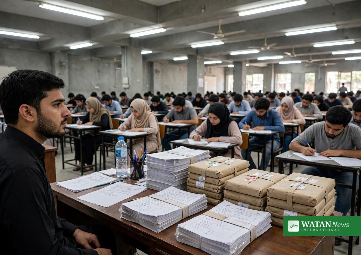 Candidates writing the MDCAT 2026 exam in Sindh as the federal health ministry orders an inquiry into alleged irregularities