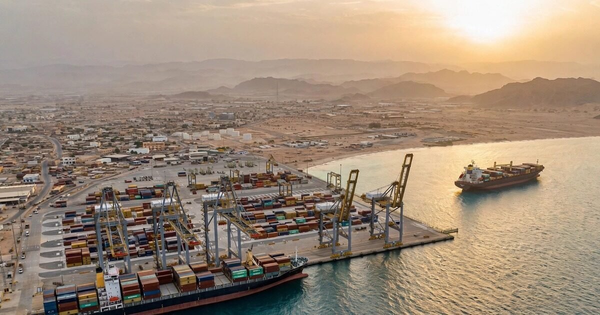 Somalia Israel Berbera dispute: Berbera port on the Gulf of Aden at golden hour