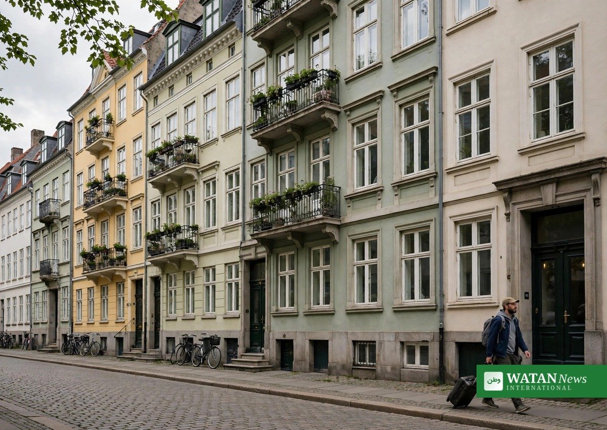 Københavnske lejlighedsbygninger i en boliggade — korttidsudlejning i Danmark vokser, og Dansk Erhverv advarer om spekulanter på boligmarkedet