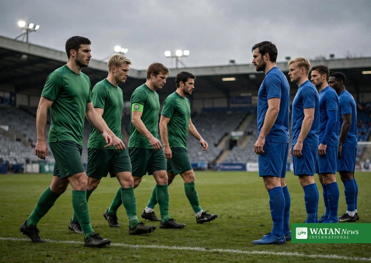 Irland Israel fodbold &mdash; irske spillere n&aelig;gter at give h&aring;nd f&oslash;r Nations League-kampen mod Israel
