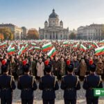 Tsar Samuel remains — honor guard and thousands with Bulgarian flags welcoming the tsar's remains in Sofia