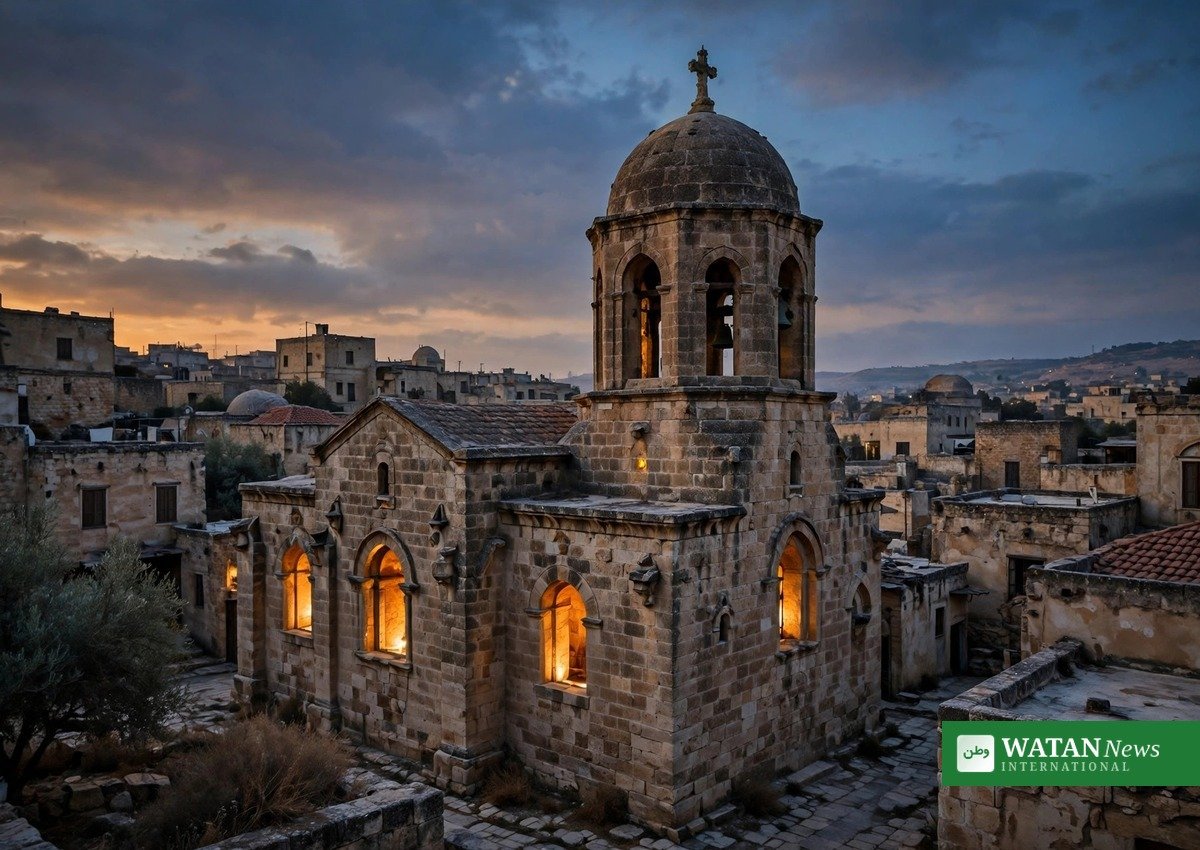 Saint Porphyrius Church, the ancient Gaza church where the funeral was held