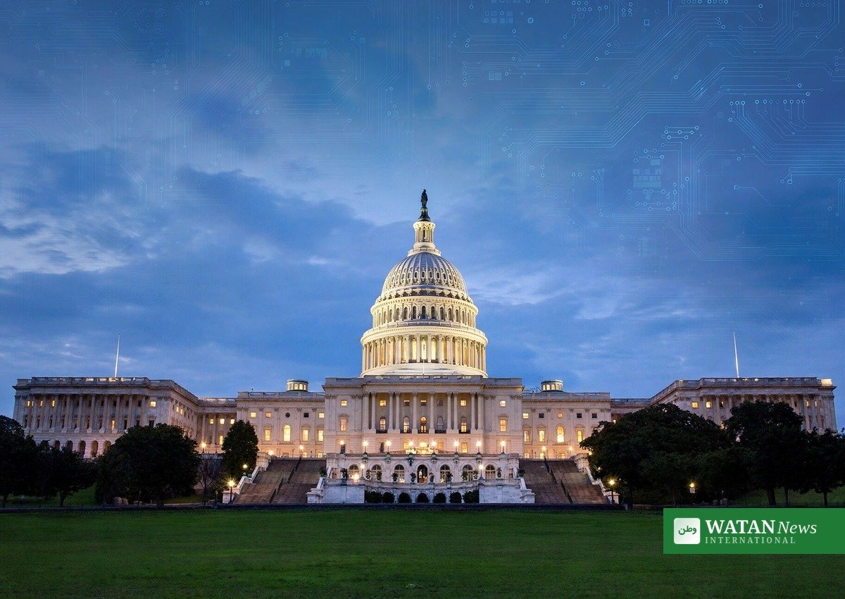 US Capitol med digitalt AI-mønster – Super Intelligence Force