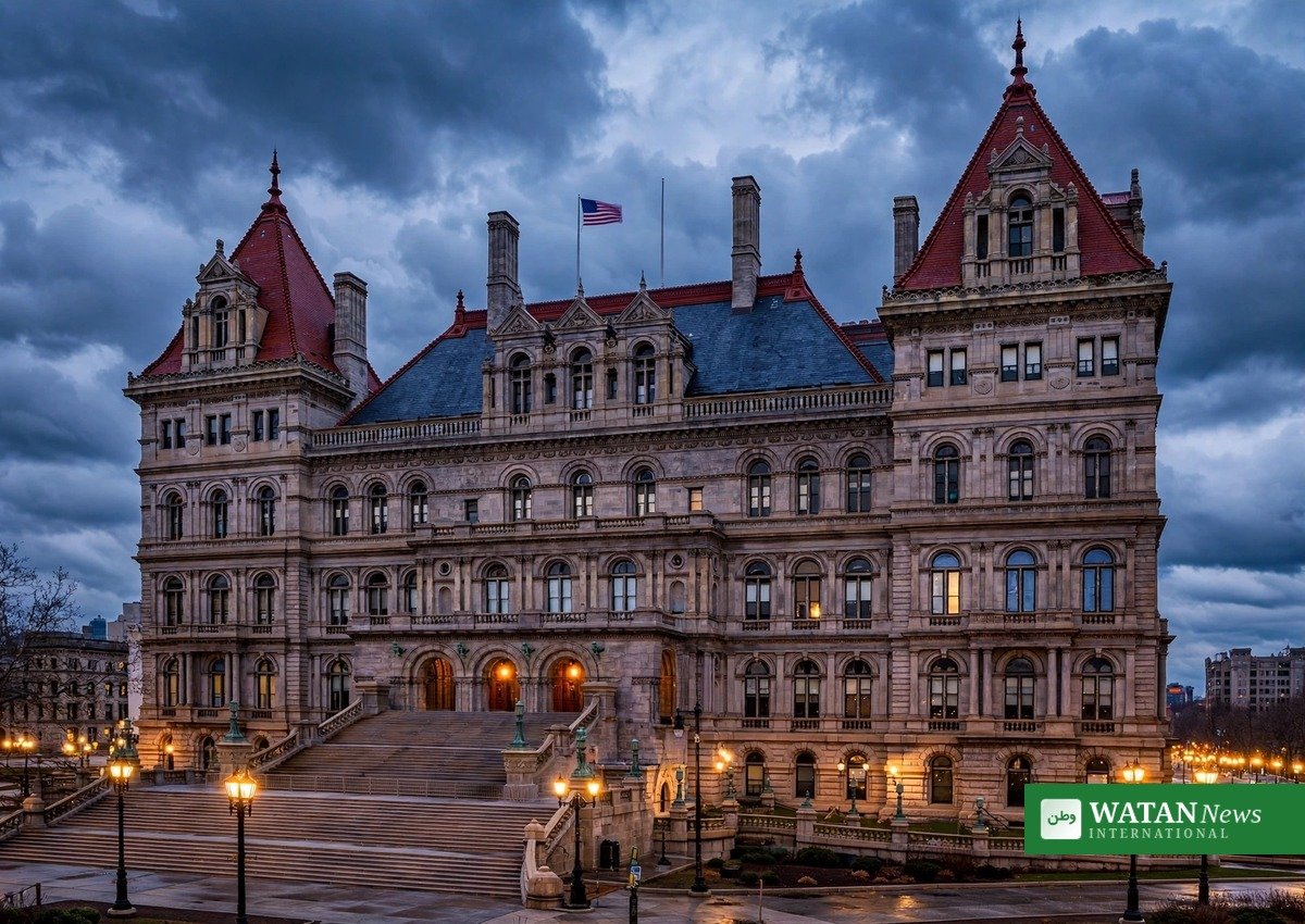 New York State Capitol in Albany, where Governor Kathy Hochul appointed a special prosecutor in the Cornell fraternity rape case