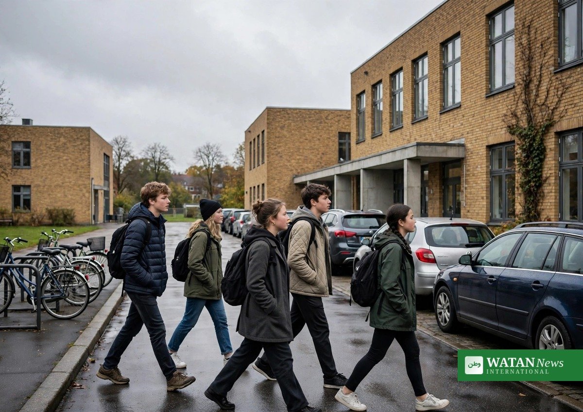 Unge ved en skole i Danmark – undersøgelse om cykling viser et markant fald blandt de 15–19-årige