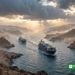 Cargo ships passing through the Bab al-Mandab strait secured by Saudi-backed Yemeni forces