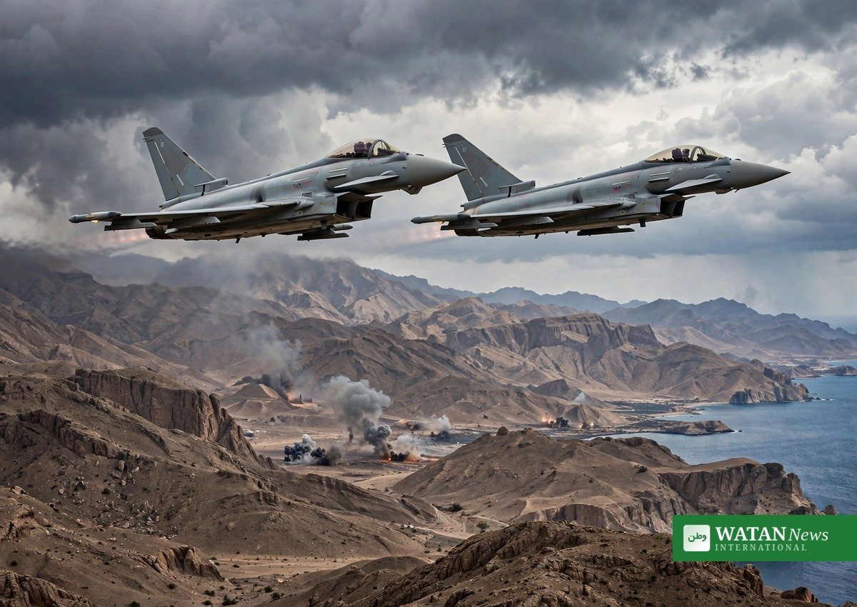 Saudi-led coalition fighter jets over Yemen's western coast near Bab al-Mandab