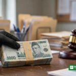 رشوت کی رقم برآمد کرتے اینٹی کرپشن اہلکار