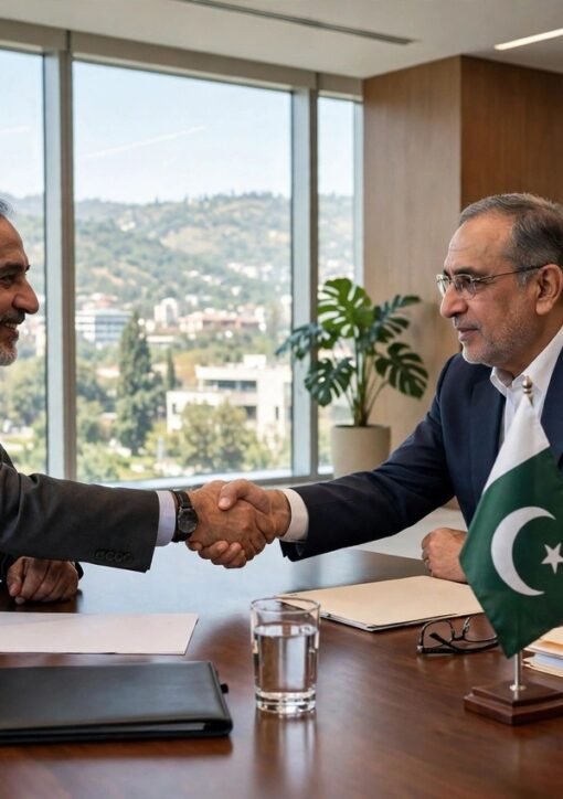 Pakistan IFC private capital meeting between Finance Minister Muhammad Aurangzeb and IFC Division Director Simon Andrews in Islamabad