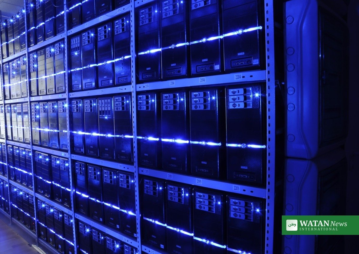 Server racks inside a data centre