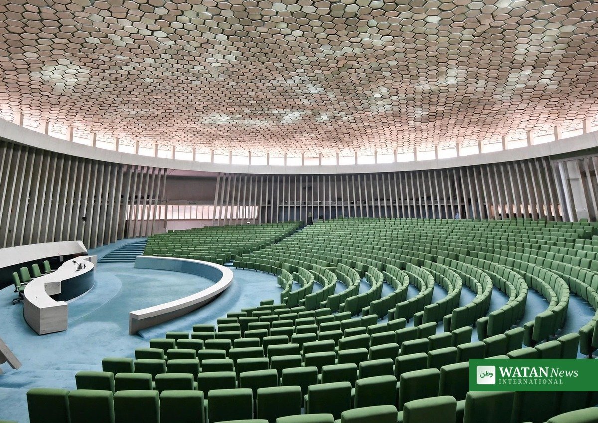 Interior of the Brazilian Senate chamber during the Brazil six-day workweek vote