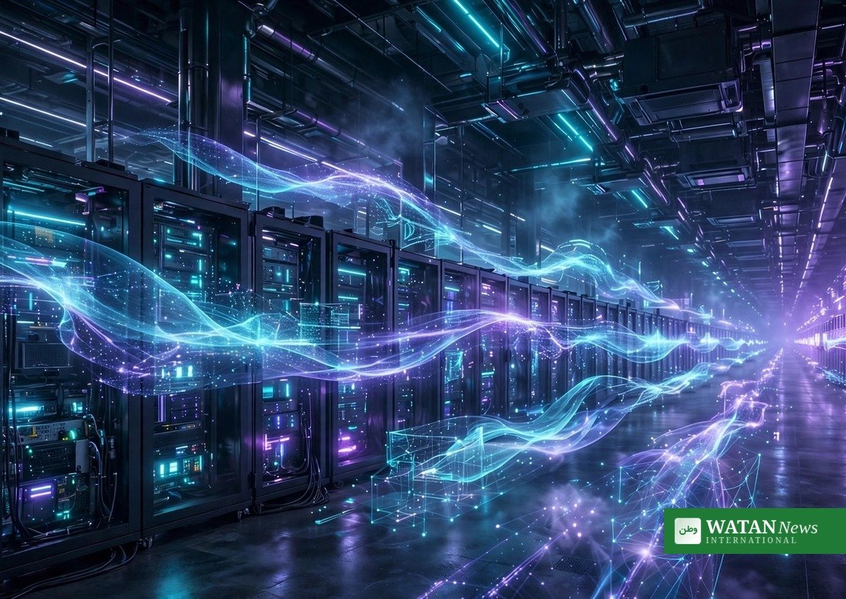Glowing server hall representing the infrastructure behind Gemini 4 Argon