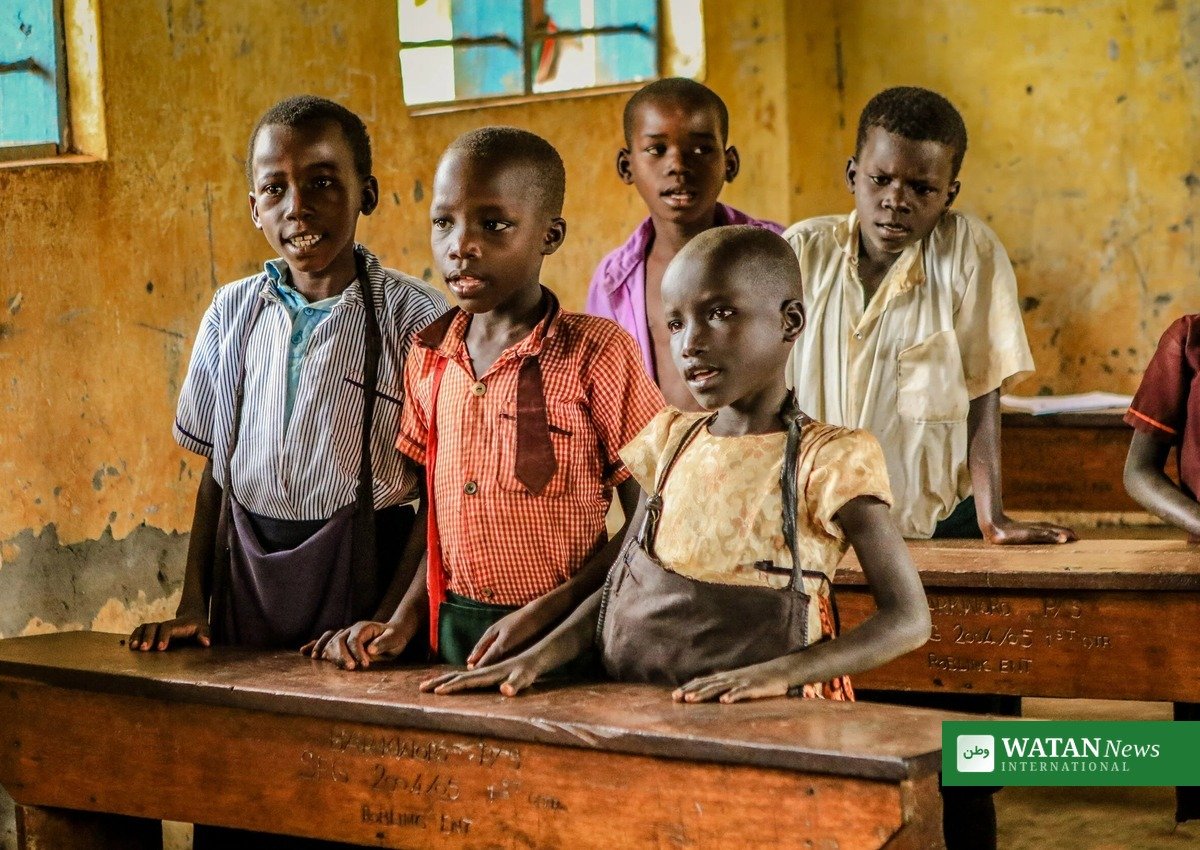 Children inside a Ugandan classroom; free pre-primary education would open early learning to all