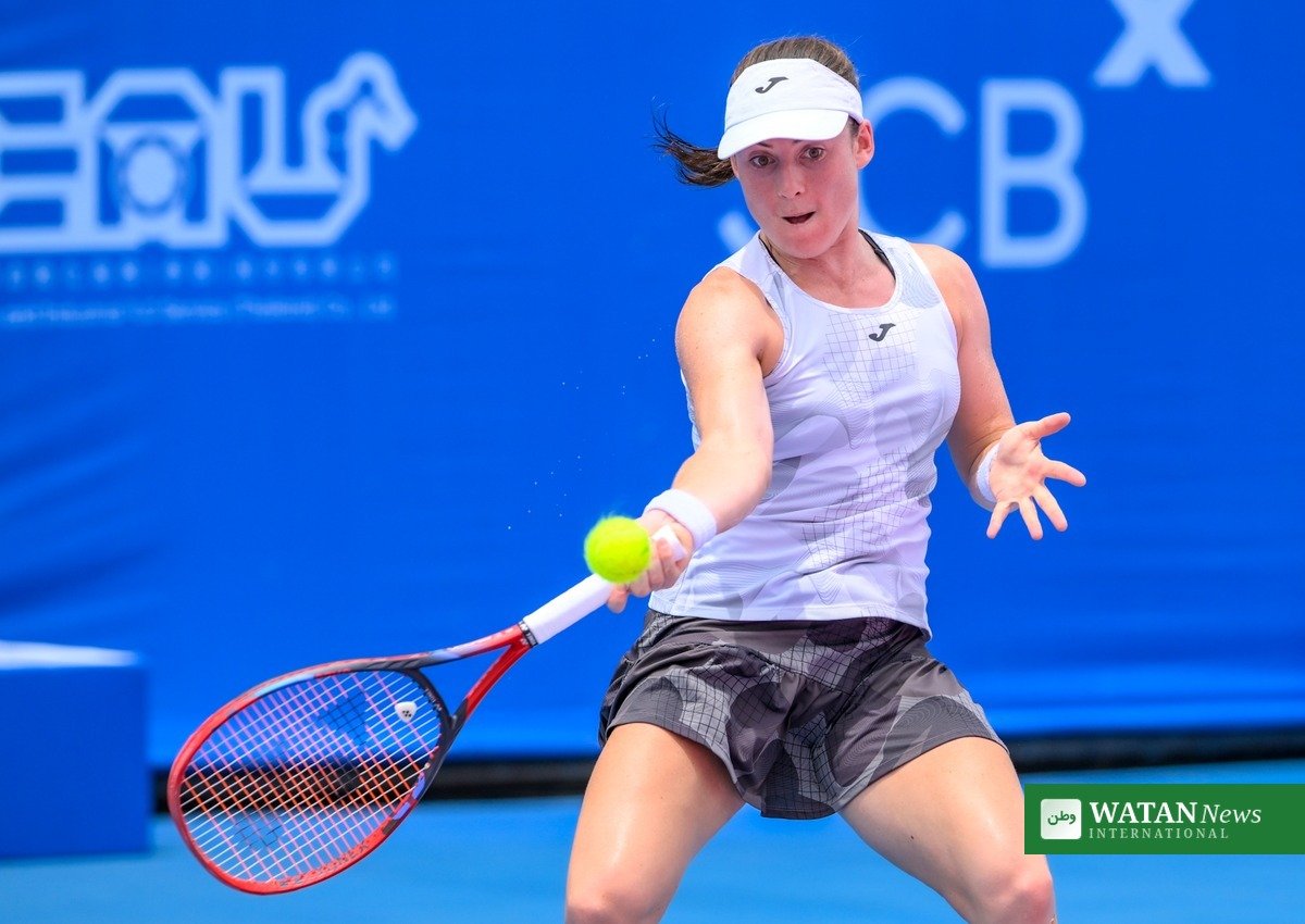 WTA tennis match action forehand, Andreeva China Open Beijing