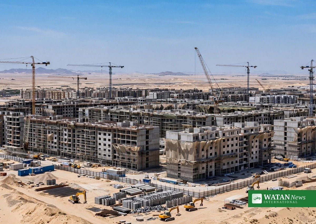 Dubai off-plan apartment blocks under construction with tower cranes in Q3 2026