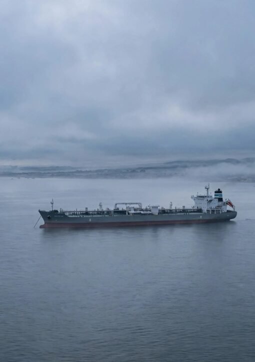 Black Sea ships fire: chemical tanker at sea near Romanian waters, smoke on horizon
