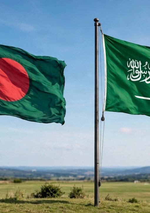 Bangladesh and Saudi Arabia flags