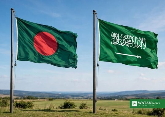 Bangladesh and Saudi Arabia flags