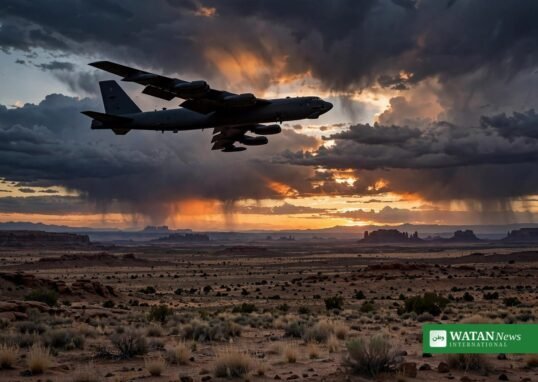 US bomber aircraft silhouette representing reported mother of all bombs Iran strike plans