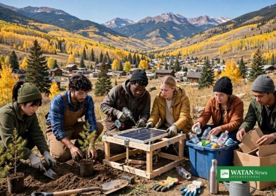 Aspen Youth Ambassador Grant – young people working on a community climate project in a mountain town