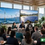 GoImpact Green Tech Summit 2026 Hong Kong climate summit panel with wind turbines and solar panels