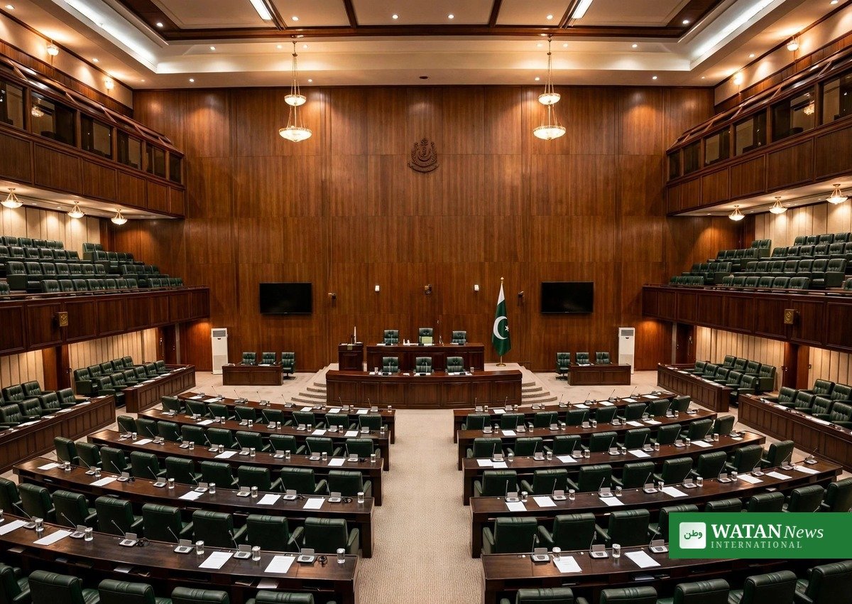 سینیٹ اجلاس کے دوران ایوان کا علامتی منظر