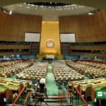 UN General Assembly hall in New York