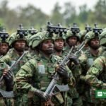 Rwanda Defence Force soldiers on parade