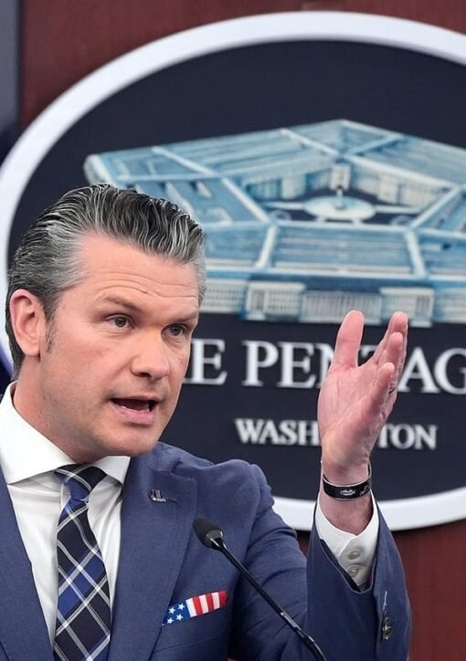 US Defense Secretary Pete Hegseth speaks at the Pentagon