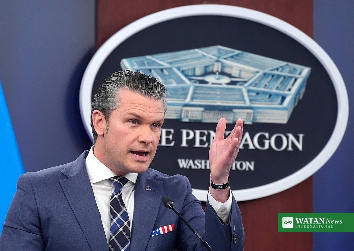 US Defense Secretary Pete Hegseth speaks at the Pentagon