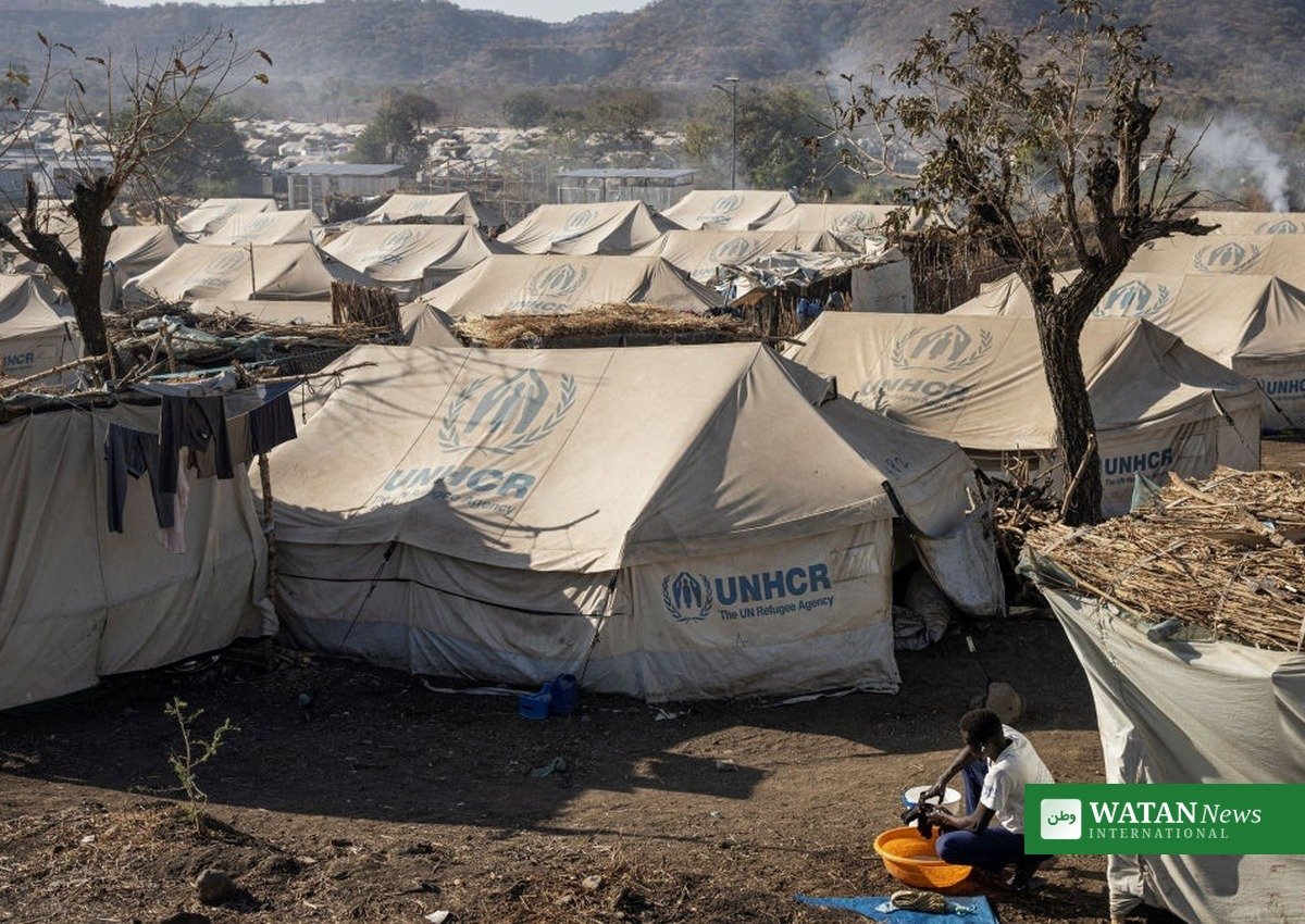 Tents at a displacement camp in Ethiopia